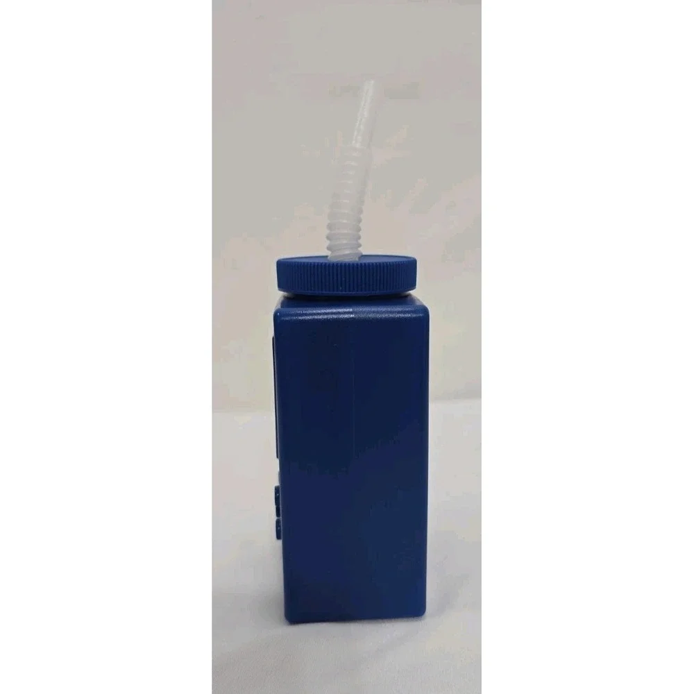 Plastic Video Game Tumbler Reusable Straw~Gameboy- SNES-Sega~Blue~16oz